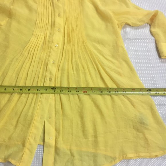 Fever yellow Blouse Size M - Picture 9 of 11